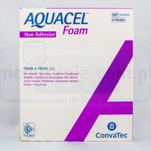 Aquacel Schaumstoff Nicht klebend 15*15cm mehrschichtiger Schaumstoffverband 1Stk.